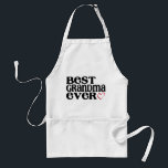 Schürze für Oma<br><div class="desc">Perfektes Geschenk für Oma. Weiße Schürze mit "Best Oma Ever". Jede Großmutter bekam diese Liebe als Geburtstag oder Muttertagsgeschenk. Auch toll für keinen Anlass!</div>
