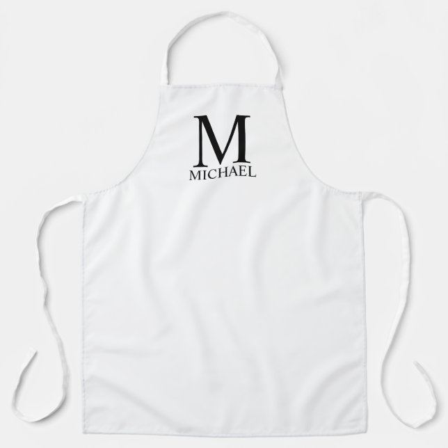 Schürze für personalisierte Monogramm und Name (Vorderseite)