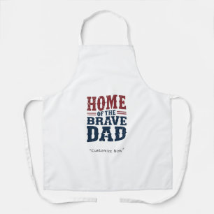Schürze 'Home of the Brave Dad' – Geschenk für BBQ