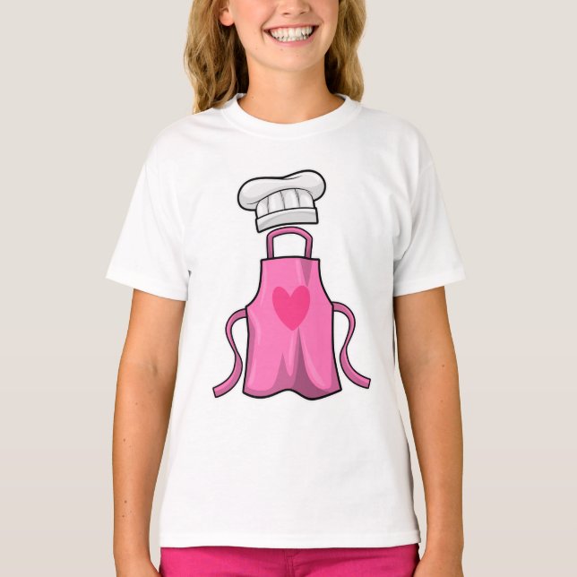 Schürze kochen und Kochmütze mit Herz T-Shirt (Vorderseite)