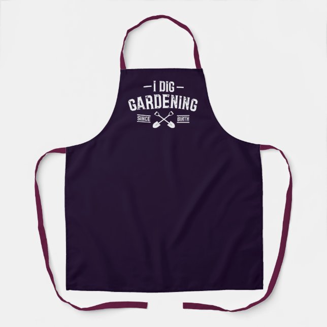 Schürze lila Gartenbau (Vorderseite)