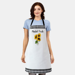 Schürze Markt Frische Sonnenblumen
