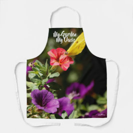 Schürze mit Blume und Schmetterling