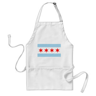 Schürze mit der Flagge von Chicago, Illinois Staat