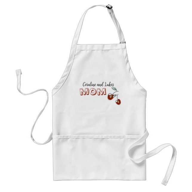 Schürze mit Kirsche und Aufschrift "Mama" (Vorne)
