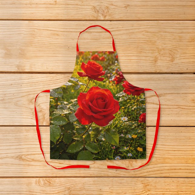 Schürze mit roten Rosen Bild Nr. 2 (Apron with red roses)