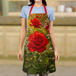 Schürze mit roten Rosen Bild Nr. 2