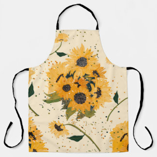 Schürze mit Sonnenblumen