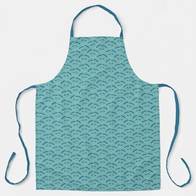 Schürze mit Wasserarmen für Großdruck (Vorderseite)