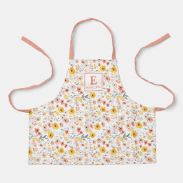 Schürze mit Wildblumen-Monogramm