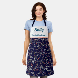 Schürze nach Blumenmuster