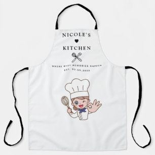 Schürze   Personalisierte Küche Name & Koch Cartoo