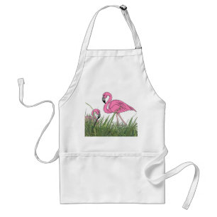 SCHÜRZE ~ RASEN FLAMINGOS GARTEN COOK-OUT TIKI BAR