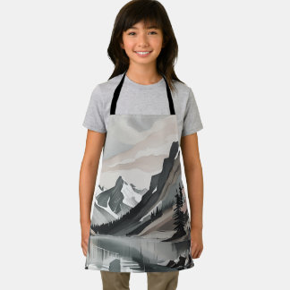 Schürze S T-SHIRT Bergsee Grafik