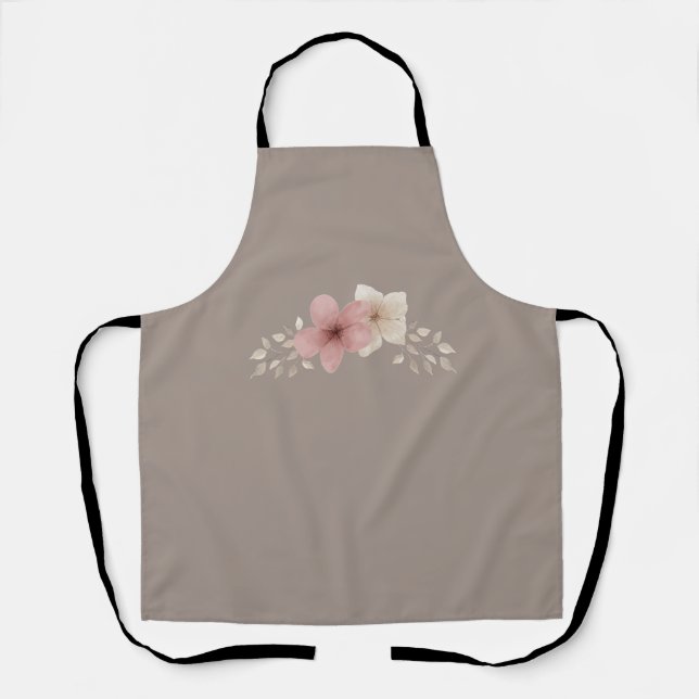 Schürze Taupe und Rosa | Elegant Kitchen (Vorderseite)