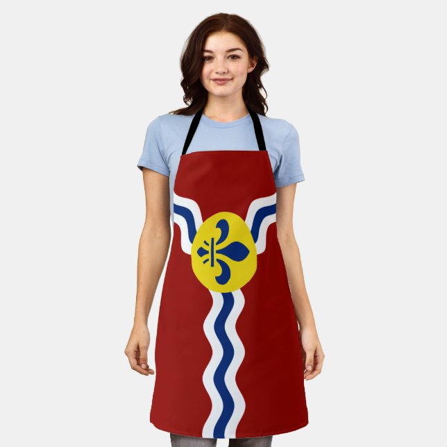 Schürze unter der Flagge von St. Louis (Getragen)