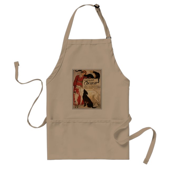 Schürze: Vintag Steinlen "Clinique Cheron" Schürze (Vorne)