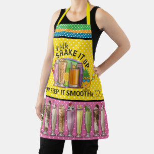 Schürze von Milchshake- und Smoothie-Überdrucken