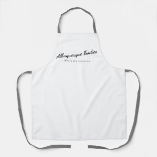 Schürze Weiß mit Albuquerque Foodies Logo
