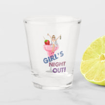 Schuss-Glas des Junggeselinnen-Abschieds-Mädchens