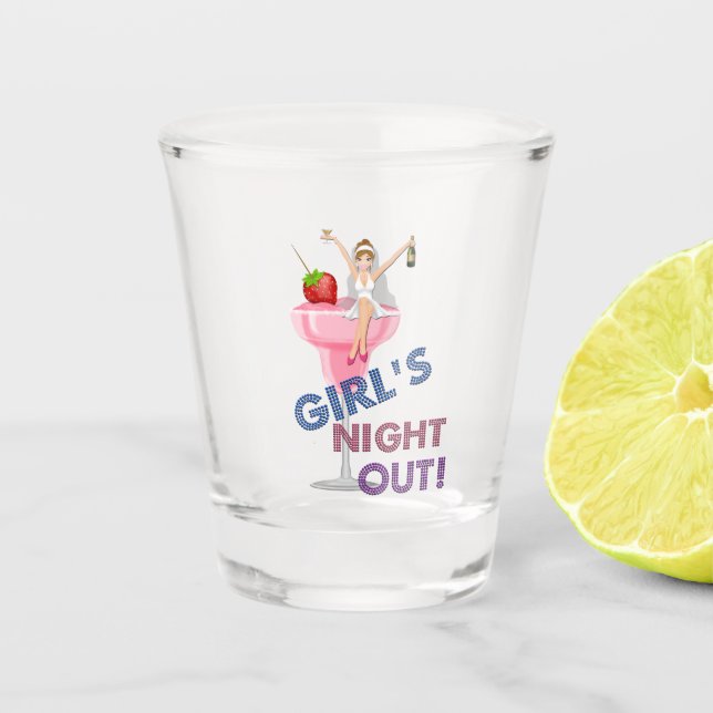 Schuss-Glas des Junggeselinnen-Abschieds-Mädchens Schnapsglas (Vorderseite)