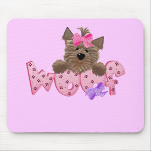 Schuss-Hunderosa-T-Shirts und Geschenke Mousepad