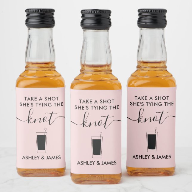 Schuss, sie bindet den Knot Wedding Highball Alkoholflaschenetikett (Flaschen)