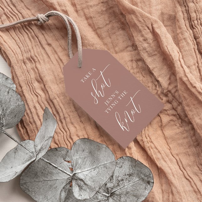 Schuss, sie bindet den Knoten Bachelorette Geschenkanhänger (Von Creator hochgeladen)