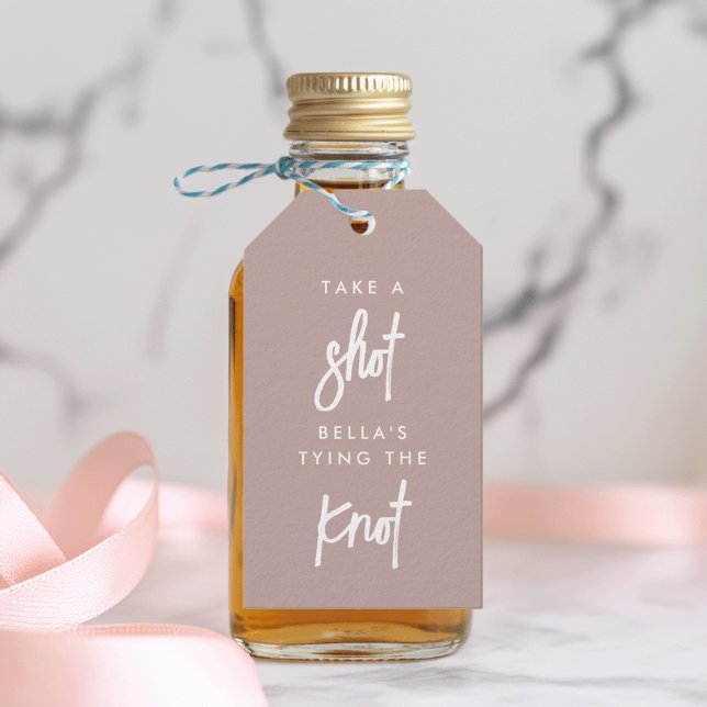 Schuss, sie bindet den Knoten Bachelorette Geschenkanhänger (Von Creator hochgeladen)