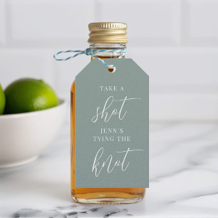 Schuss, sie bindet den Knoten Bachelorette Geschenkanhänger