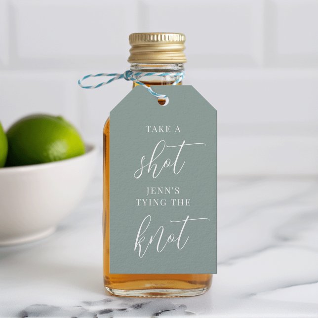 Schuss, sie bindet den Knoten Bachelorette Geschenkanhänger (Von Creator hochgeladen)