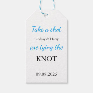 Schuss, wir binden den Knoten White & Blue Geschenkanhänger