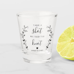 Schuss, wir tippen den Knoten Hochzeitsliquor Schnapsglas