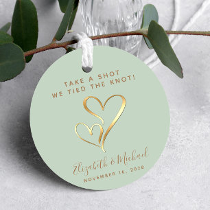 Schuss, wir tippen die Goldhochzeit des Knotens Geschenkanhänger