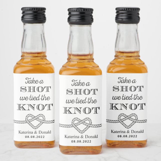 Schuss, wir tippen die KNOT-KNOCHENKOPF-Flasche Alkoholflaschenetikett (Flaschen)