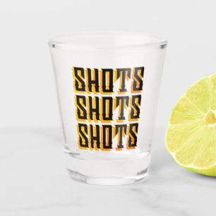 Schüsse Schüsse Schüsse Orange Schnapsglas