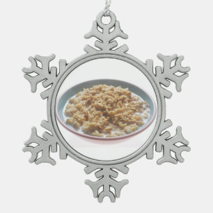 Schüssel des Hafermehls Schneeflocken Zinn-Ornament