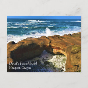 Schüssel des Teufels, Newport, Oregon Postkarte