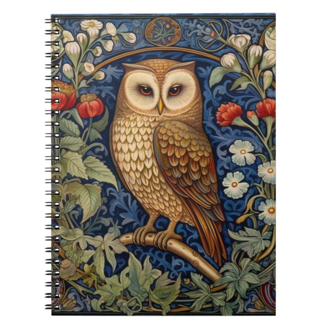 Schüssel im Garten William Morris Stil Notizblock (Vorderseite)