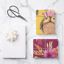 Schüssel immer Liebe Sie wackeln Papierblätter Geschenkpapier Set