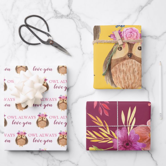 Schüssel immer Liebe Sie wackeln Papierblätter Geschenkpapier Set (Vorderseite)