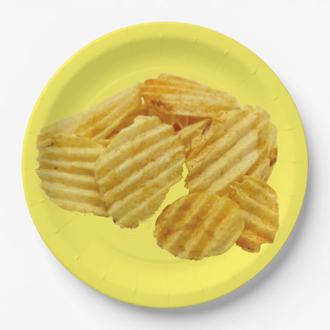 Schüssel Kartoffelchip-WegwerfpapierTeller Pappteller (Vorderseite)