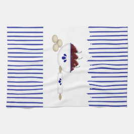 Schüssel Kirschen Küchentuch