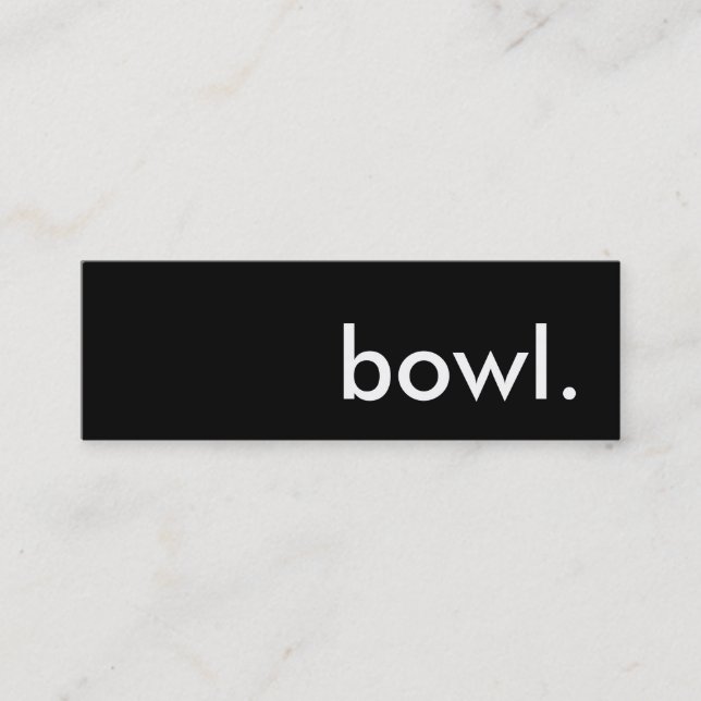 Schüssel. Mini Visitenkarte (Vorderseite)