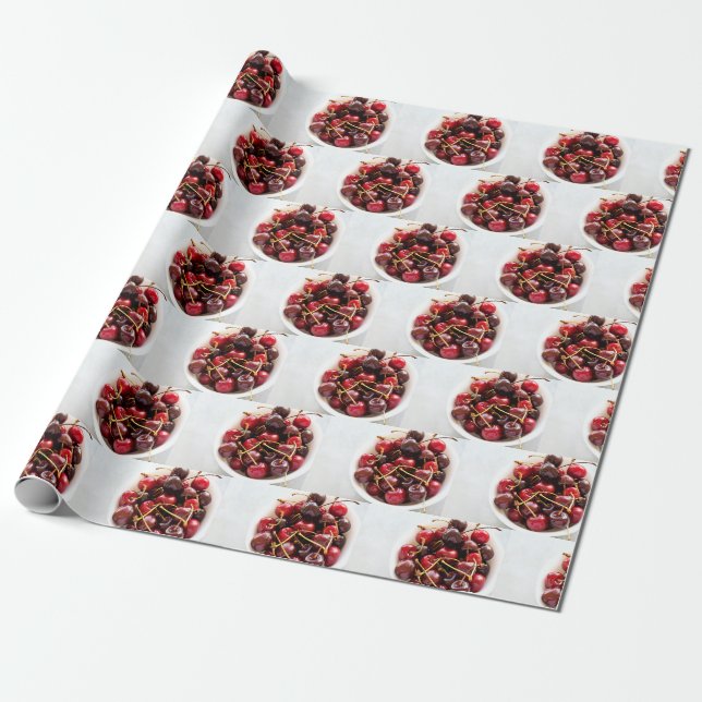 Schüssel mit Kirschen Geschenkpapier (Ungerollt)