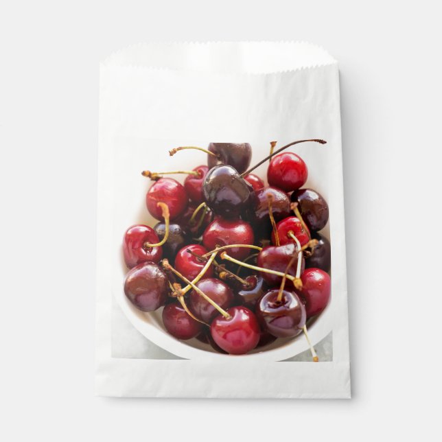 Schüssel mit Kirschen Geschenktütchen (Vorderseite)
