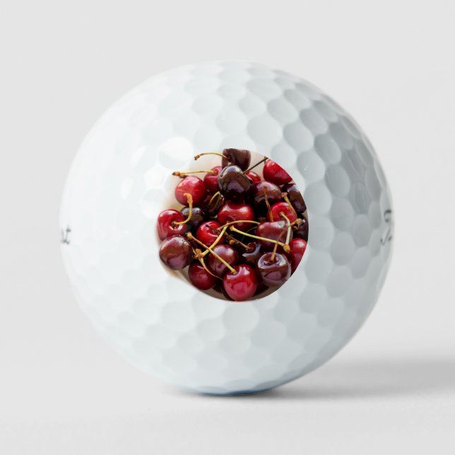 Schüssel mit Kirschen Golfball (Vorderseite)