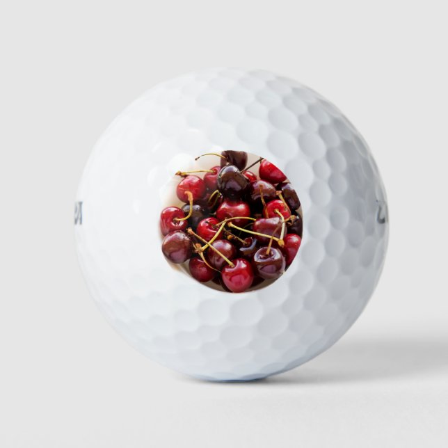 Schüssel mit Kirschen Golfball (Vorderseite)