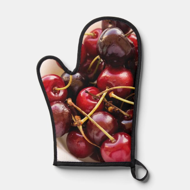 Schüssel mit Kirschen Ofenhandschuh (Vorderseite)