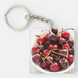 Schüssel mit Kirschen Schlüsselanhänger